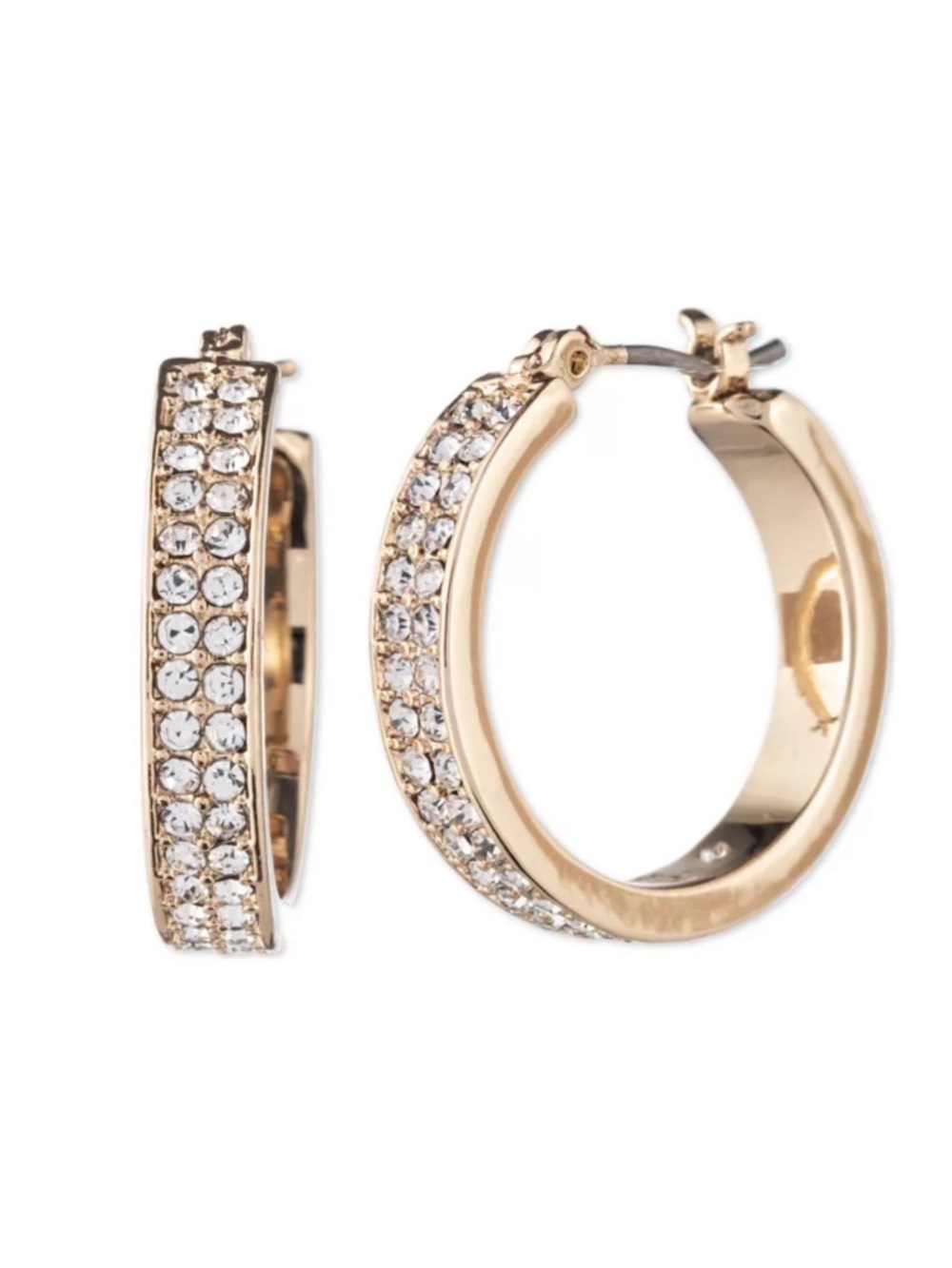 Lauren Ralph Lauren Gold-Tone Crystal Hoop Earrings